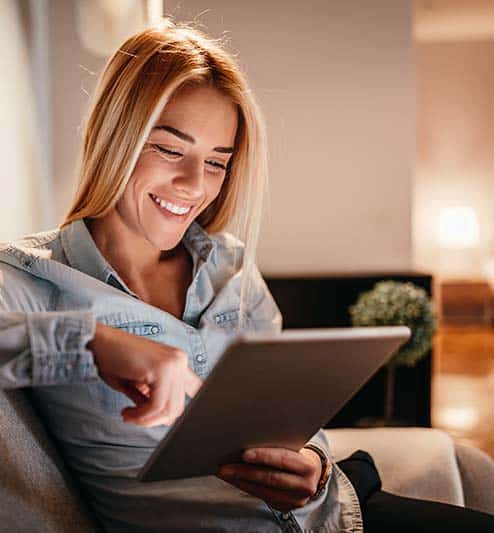 Person using their mobile device to interact with zwave devices