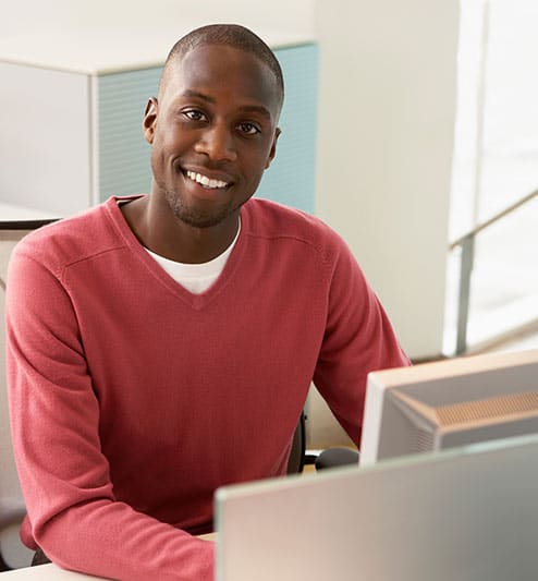 access control customer is using his work pc to monitor access to the business