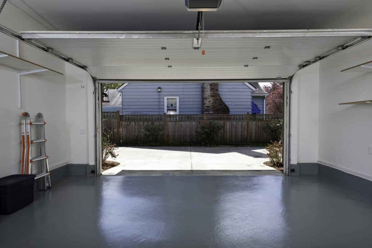 open garage that can be closed with garage door automation